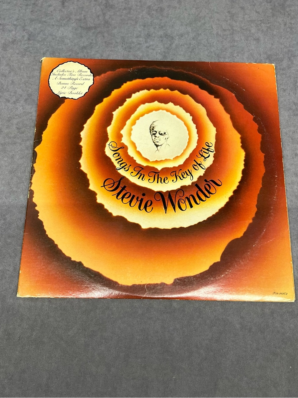 Stevie Wonder Vinyl Record - Orange Gradient Album Cover